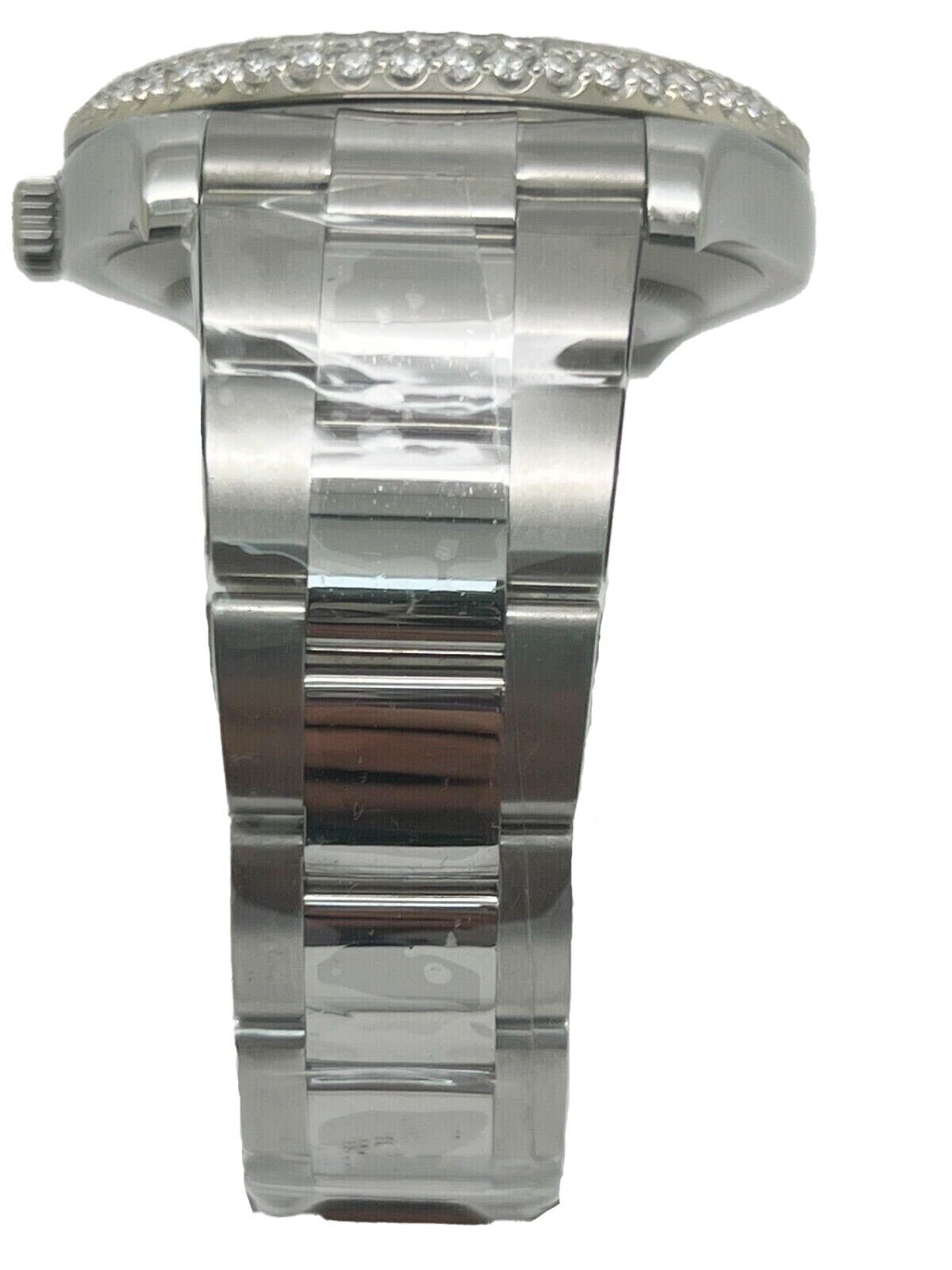 Rolex 41mm Turquoise Roman Dial 3cttw Diamond Bezel