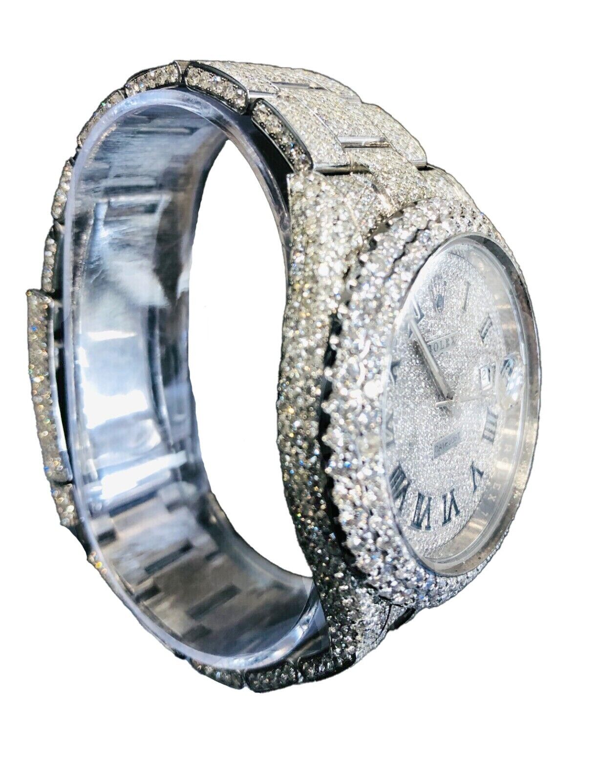 Rolex DateJust 116300 41mm 25 Carat Oyster Diamond Iced Out Men's Watch