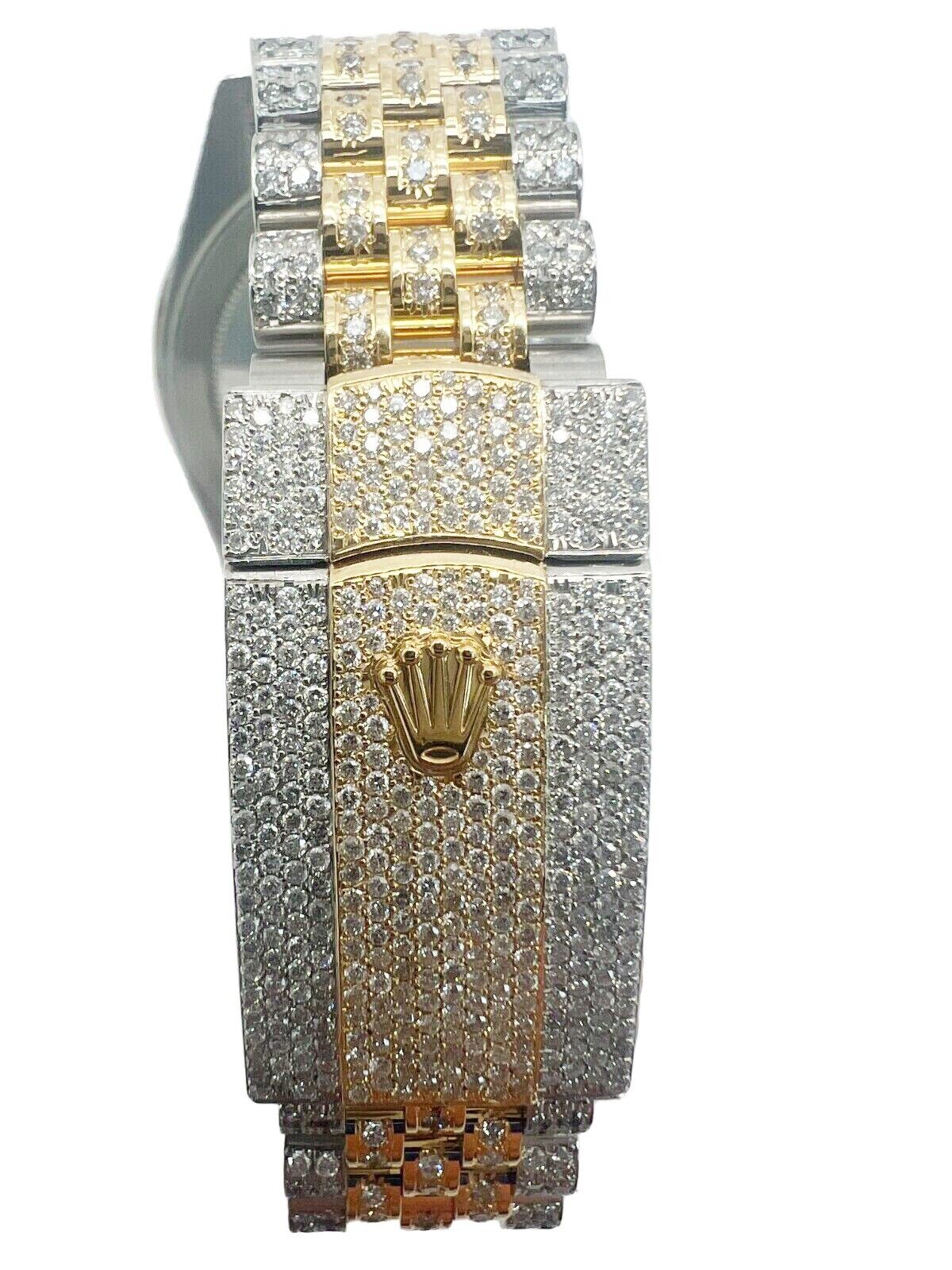 Rolex DateJust 41mm 116300 Two Tone Yellow Gold Jubilee Diamond Iced Out Watch