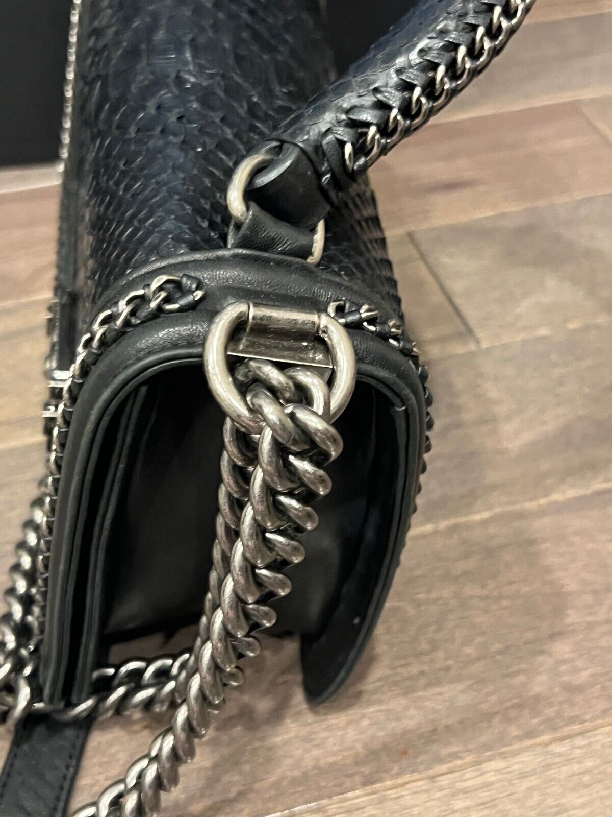 Chanel Python Women's Hand Bag Discontinued Mint