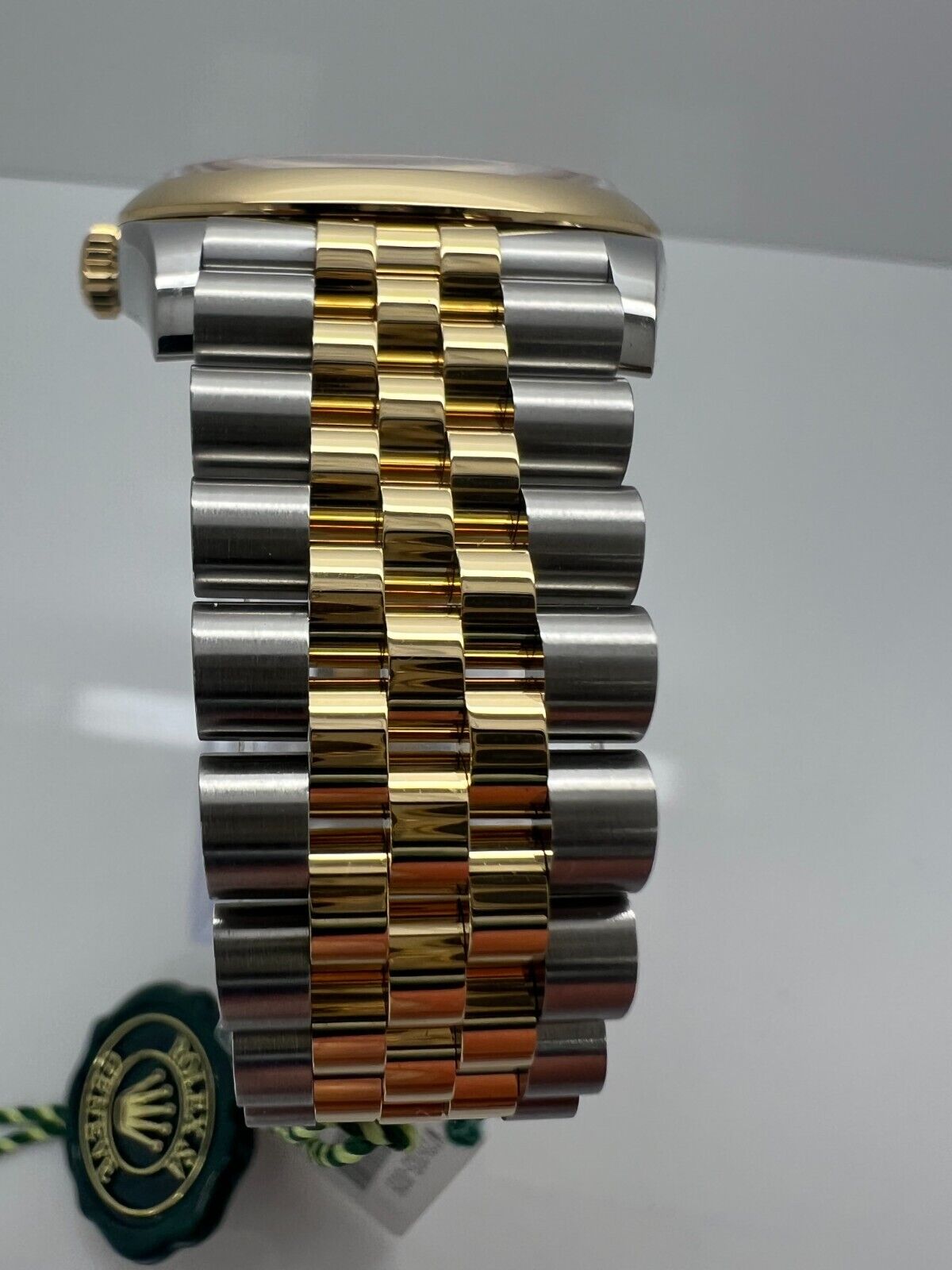 Rolex 18K Gold/SS Datejust 36mm Olive Green Diamond Watch 2022