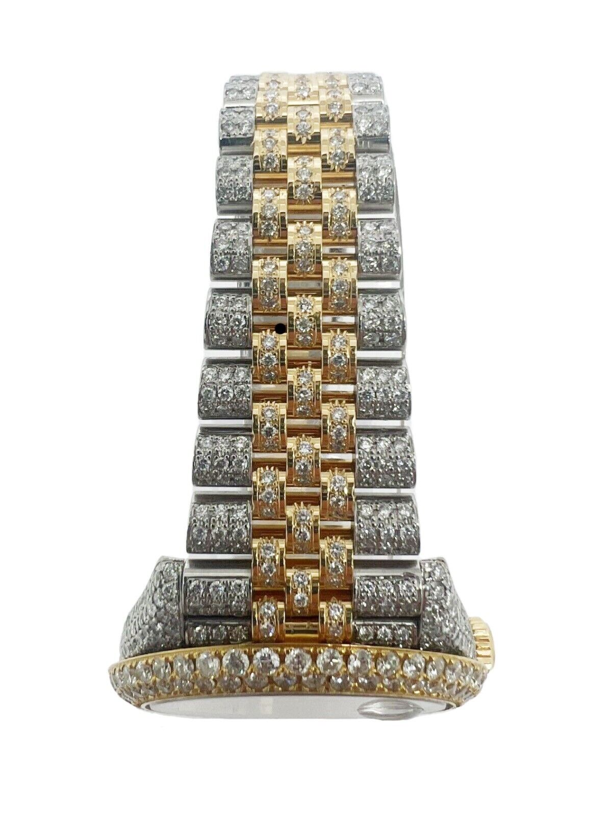 Rolex DateJust 41mm 116300 Two Tone Yellow Gold Jubilee Diamond Iced Out Watch