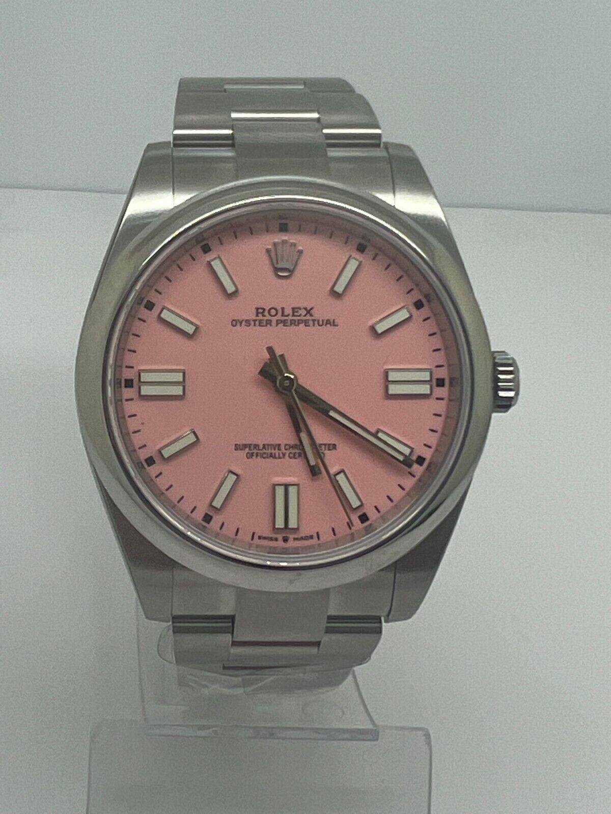 Rolex Oyster Perpetual 41mm Pink Oyster Watch 124300