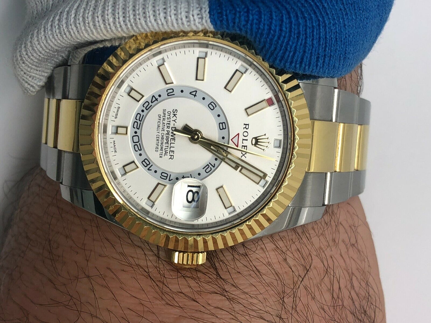 Rolex Skydweller two Tone Men's White Dial watch 326933