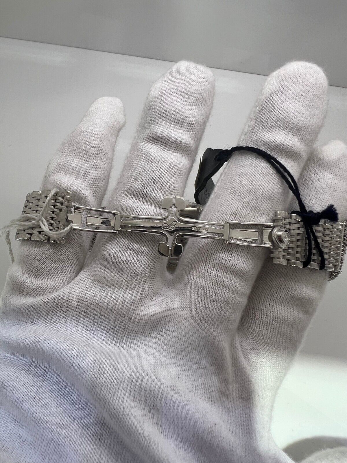 Breguet Reine De Naples 18k Mother Of Pearl Diamond Chain Bracelet Watch