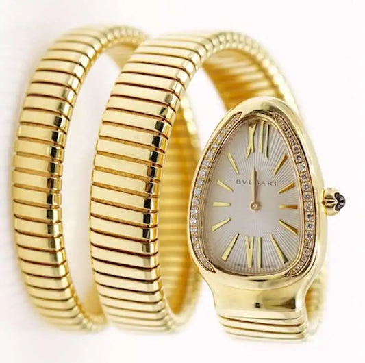 Bvlgari Serpenti Tubogas 35 mm Yellow Gold & Diamond Ladies Watch 101923