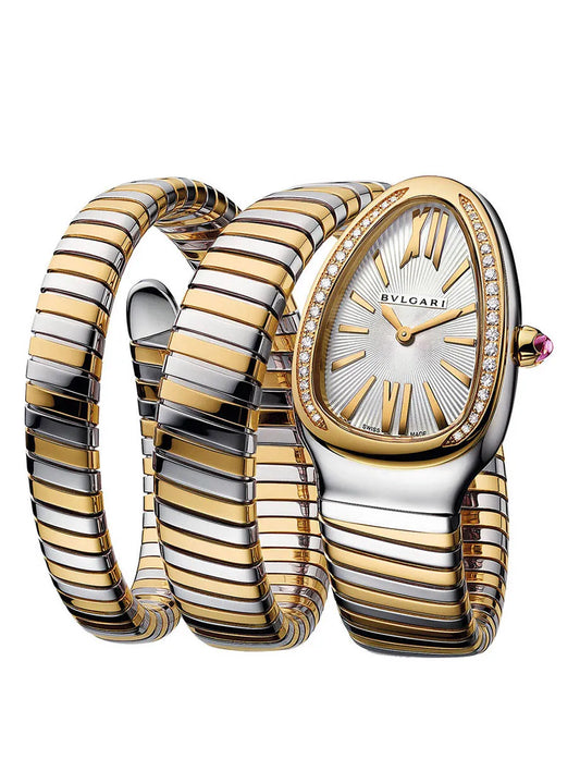 Bvlgari Serpenti Tubogas 35 mm Yellow gold & Steel Ladies Watch 103797