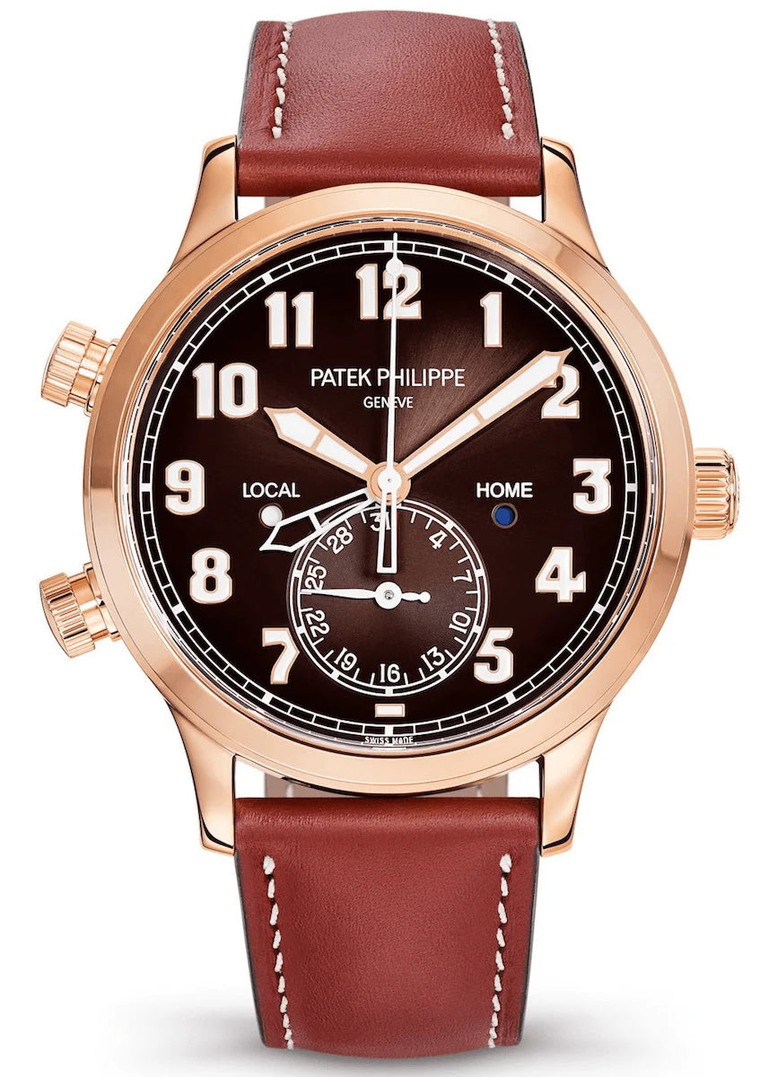 Patek Philippe Complications Calatrava Pilot Travel Time Calfskin Men’s Watch 5524R-001