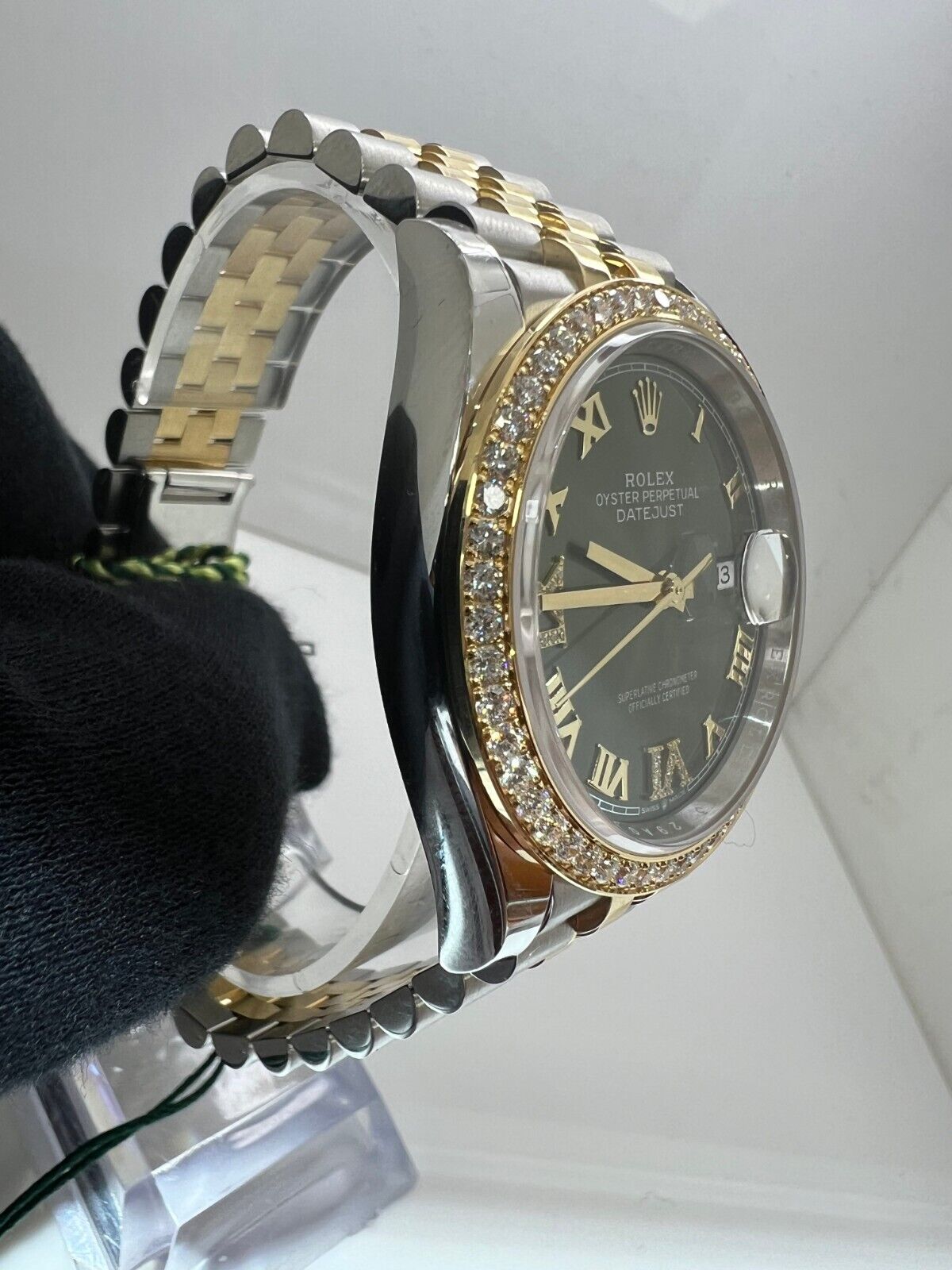 Rolex Datejust 36 126283RBR Olive Green Roman VI Diamond, Jubilee