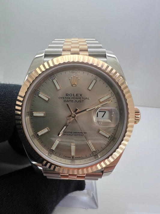 Rolex Datejust 126331 Pink and Silver Jubilee Bracelet Sundust