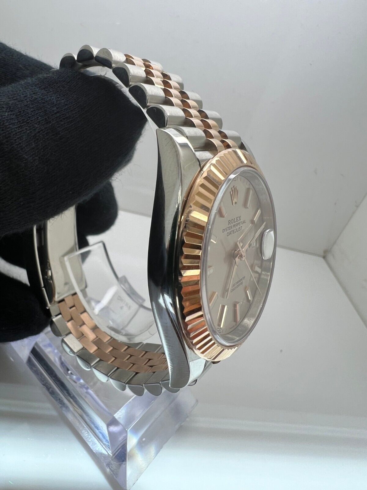 Rolex Datejust 126331 Pink and Silver Jubilee Bracelet Sundust