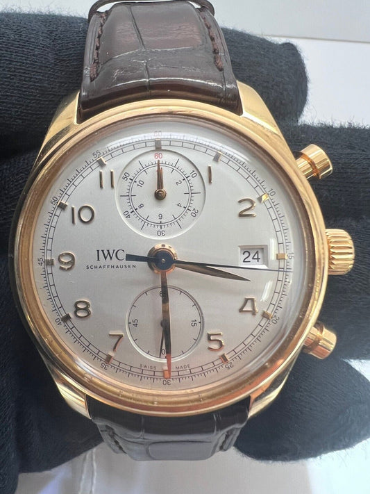 IWC 18K ROSE GOLD PORTUGIESER CLASSIC FLYBACK CHRONOGRAPH WATCH IW390301