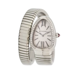 Bvlgari Serpenti Tubogas 35 mm Stainless Steel Curved Case Ladies Watch 101827