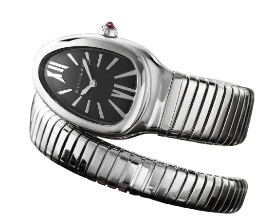 Bvlgari Serpenti Tubogas 35 mm Steel & Diamonds Ladies Watch 103434