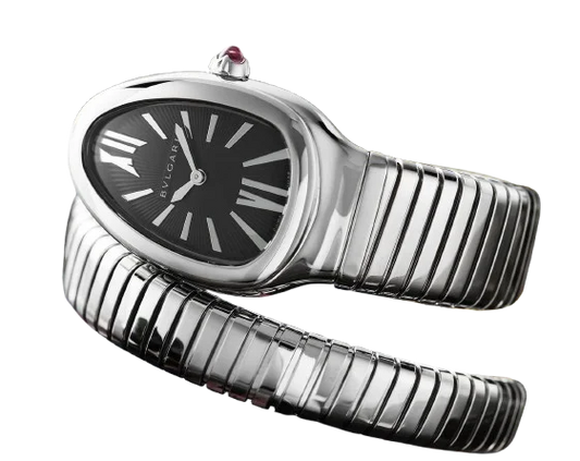 Bvlgari Serpenti Tubogas 35 mm Steel & Diamonds Ladies Watch 103434