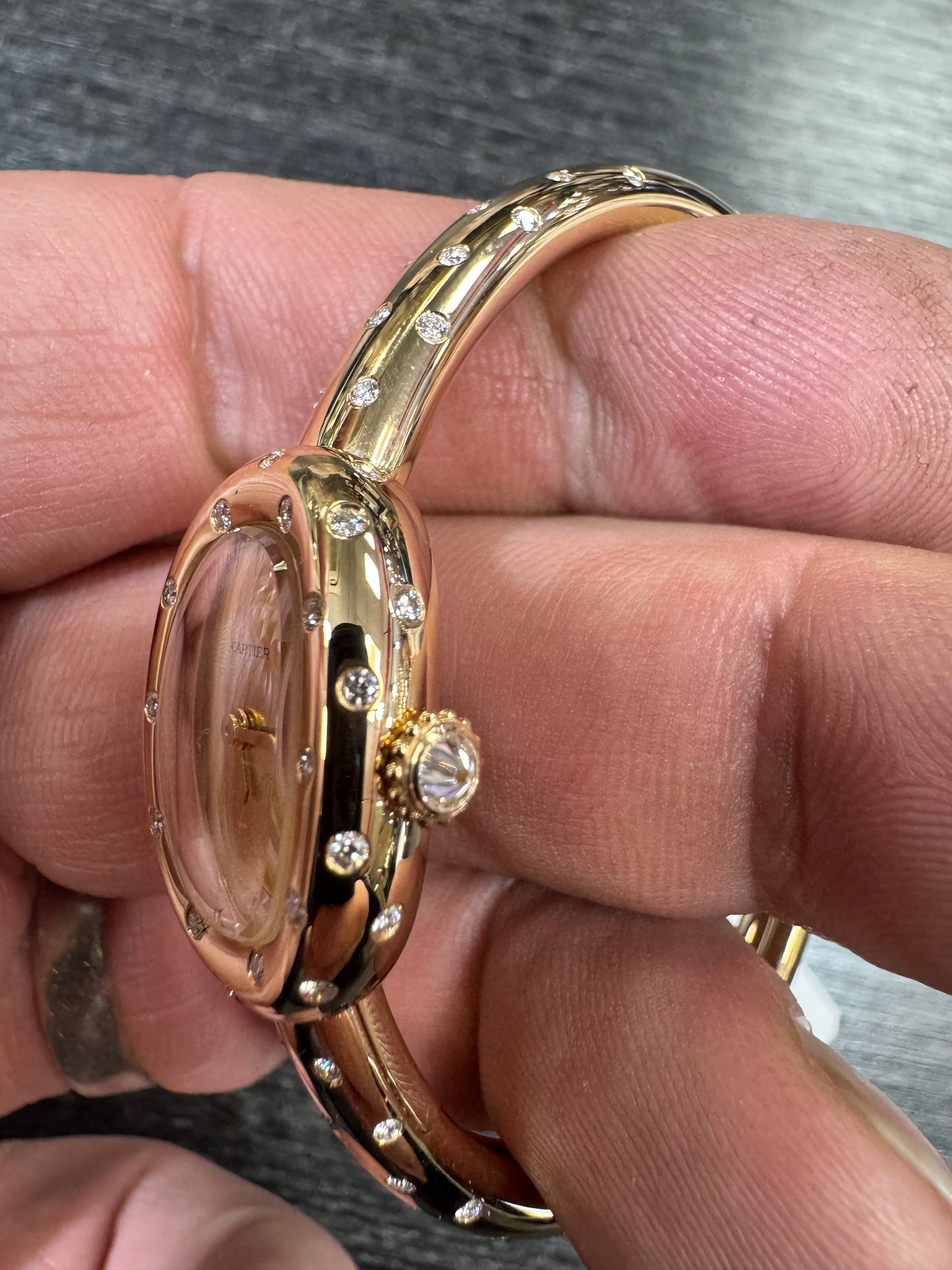 Cartier Baignoire WJBA0064 Diamond Bangle Watch