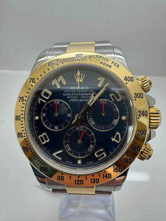 Rolex Daytona Blue Two Tone 116523 Men's Watch