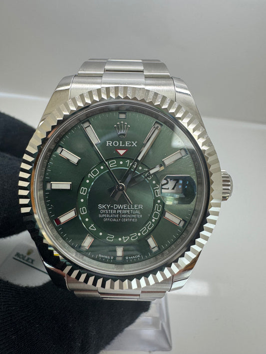 Rolex Sky-Dweller Green 41mm Oyster Watch 336934