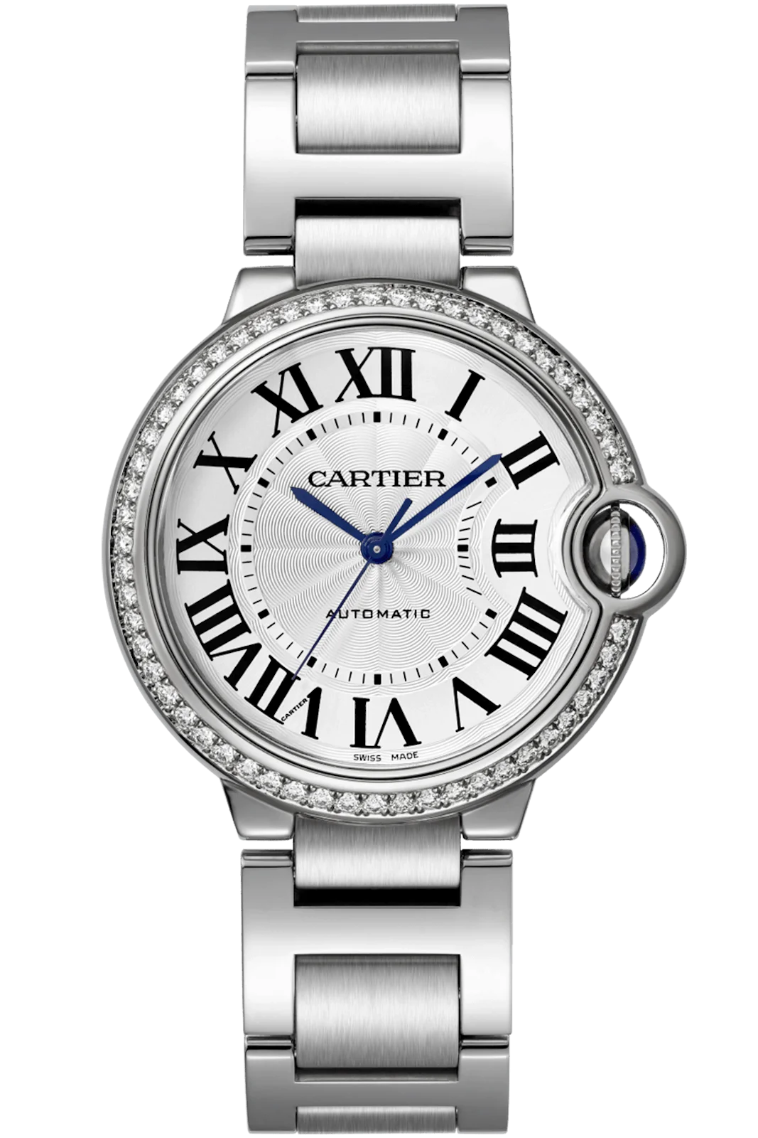 Cartier Ballon Bleu de Cartier 36mm Silver Steel Diamond Unisex Watch W4BB0024