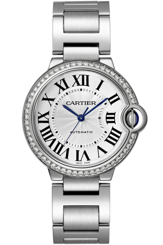 Cartier Ballon Bleu de Cartier 36mm Silver Steel Diamond Unisex Watch W4BB0024