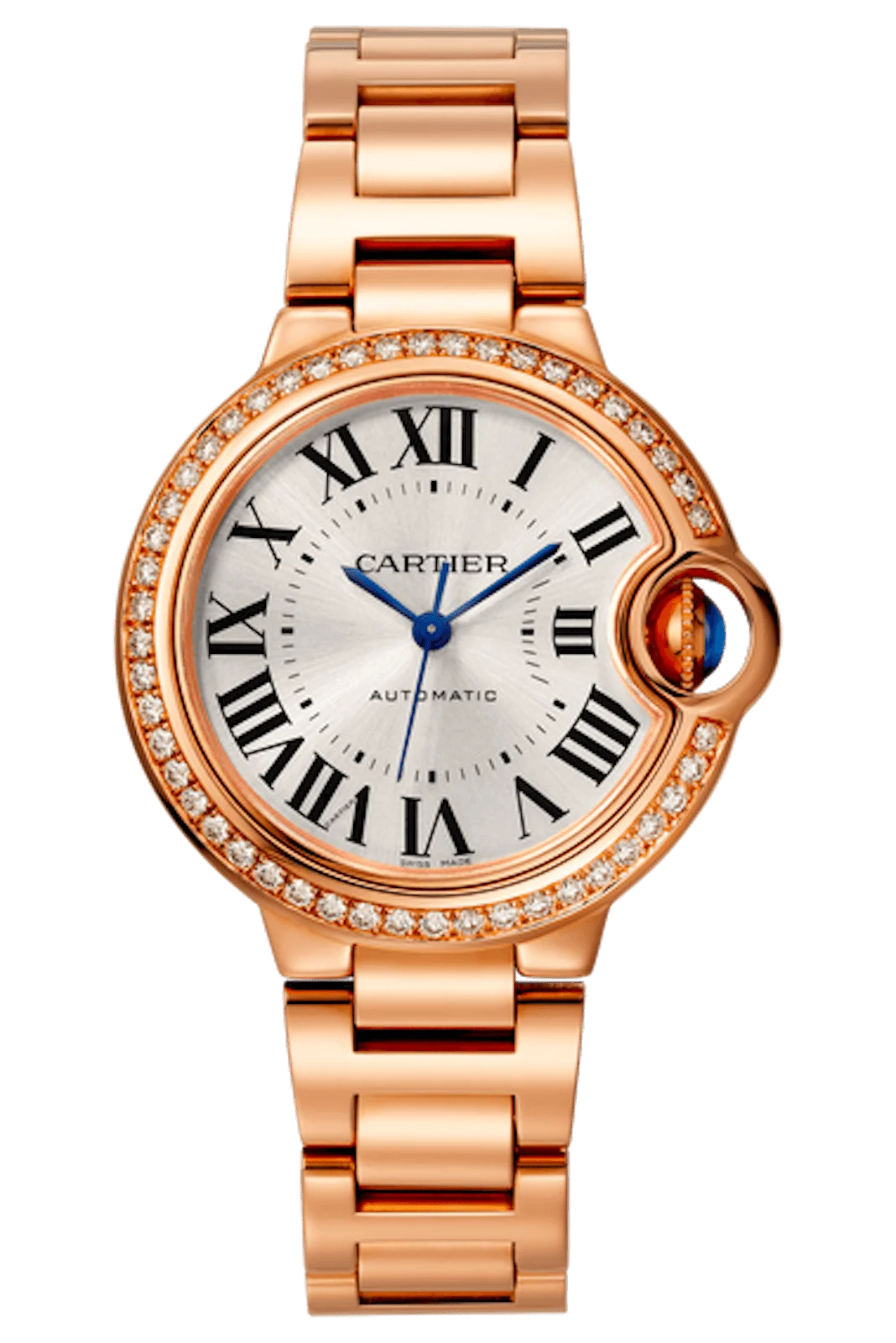 Cartier Ballon Bleu de Cartier 33mm Diamond Rose Gold Ladies Watch WJBB0063