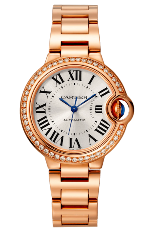 Cartier Ballon Bleu de Cartier 33mm Diamond Rose Gold Ladies Watch WJBB0063