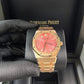 Audemars Piguet Royal Oak Selfwinding Rose Gold Pink Dial 34mm Royal Oak Selfwinding Ref. 77450OR.OO.1361OR.01