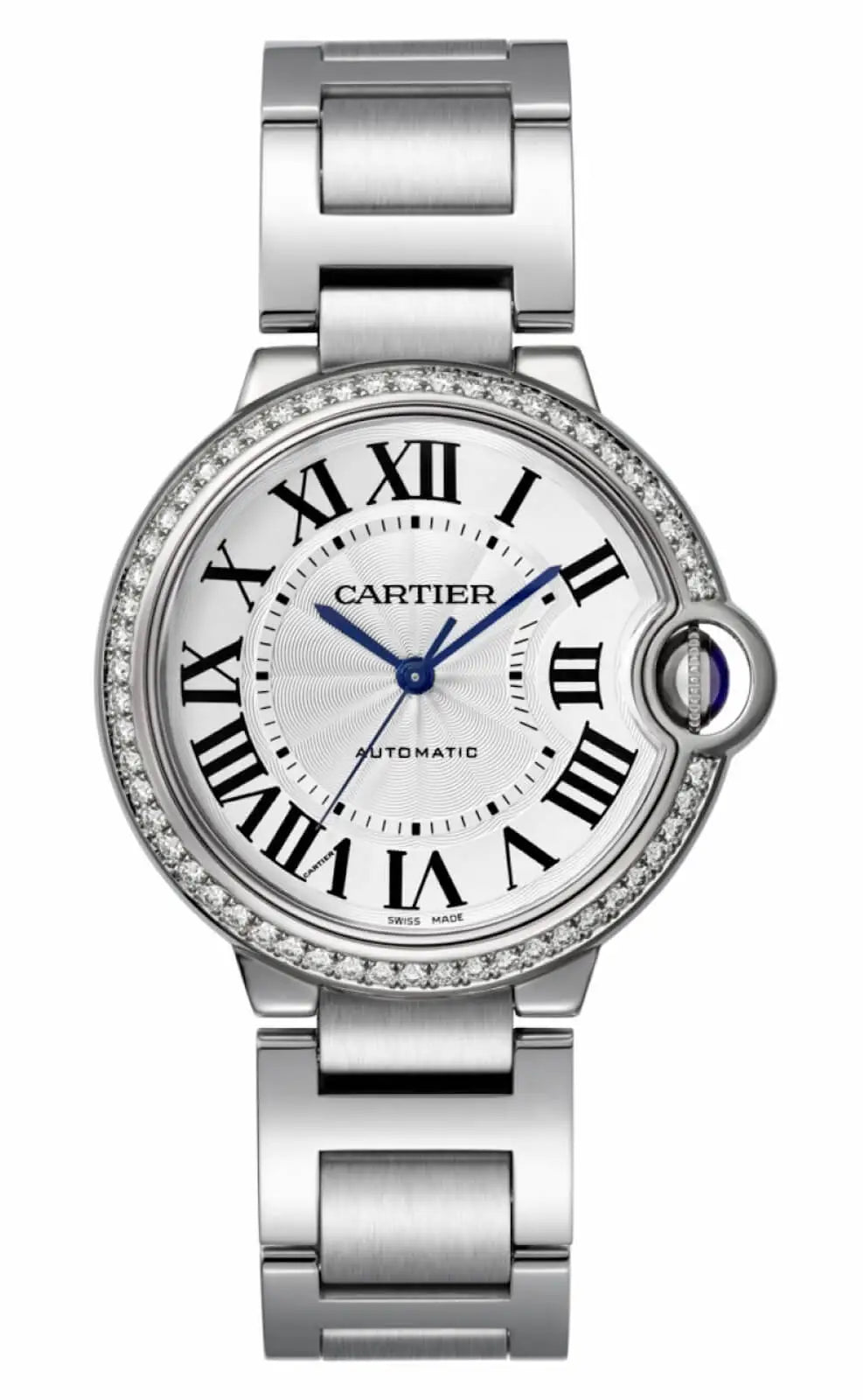 Cartier Ballon Bleu de Cartier 33mm Stainless Steel Diamond Ladies Watch W4BB0023