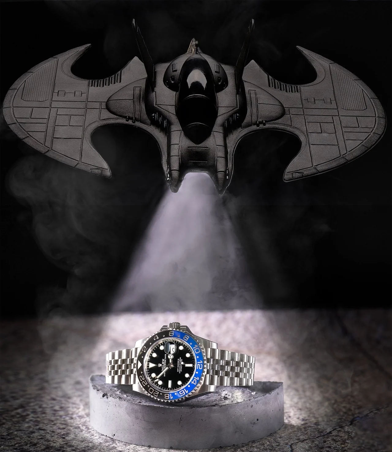 Rolex GMT-Master II "Batgirl" Stainless Steel Black and Blue Cerachrom Jubilee (Ref# 126710BLNR)