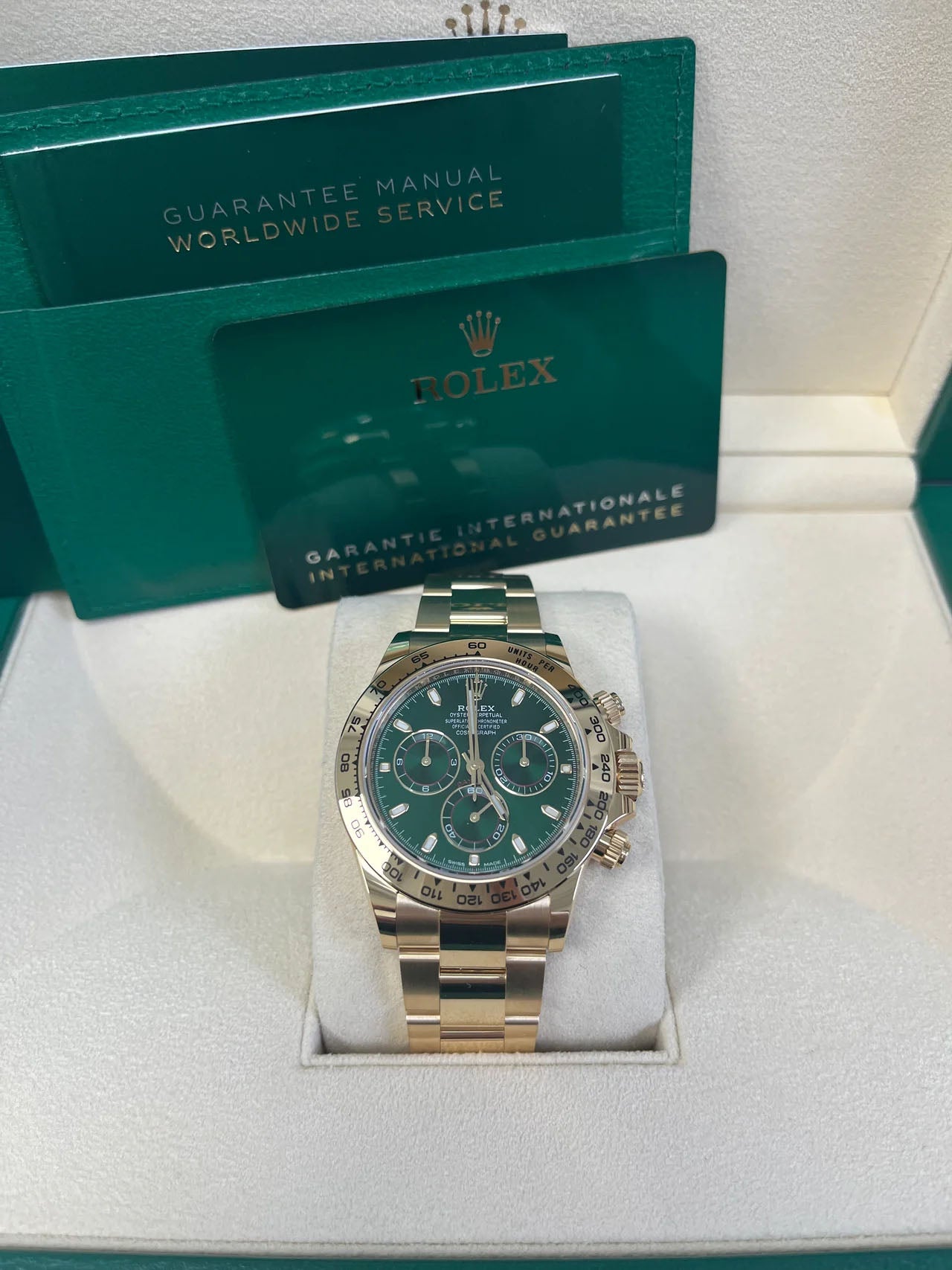 Rolex 'John Mayer' Daytona Cosmograph  Green Dial, Yellow Gold (Ref#116508)