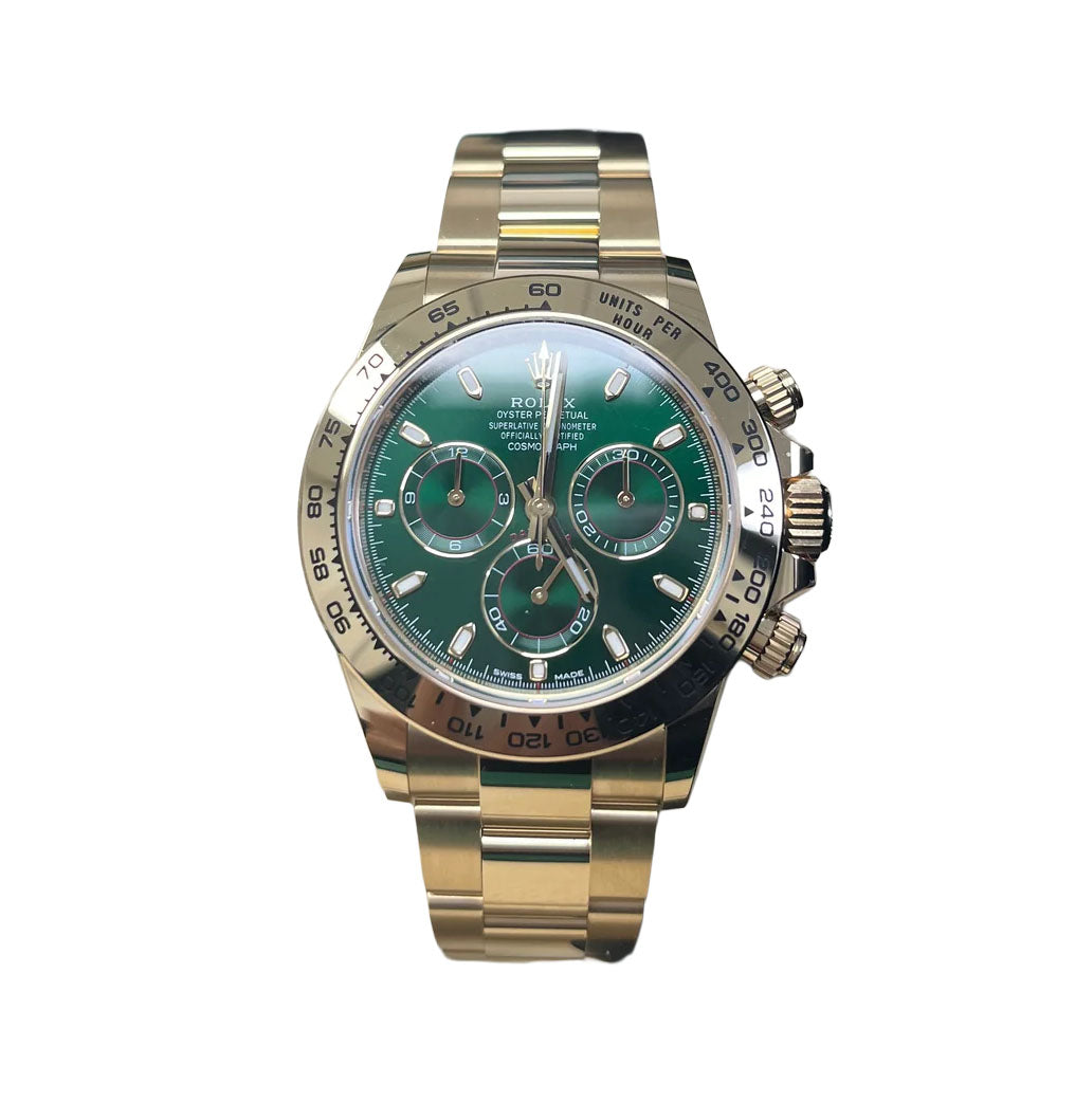 Rolex 'John Mayer' Daytona Cosmograph  Green Dial, Yellow Gold (Ref#116508)