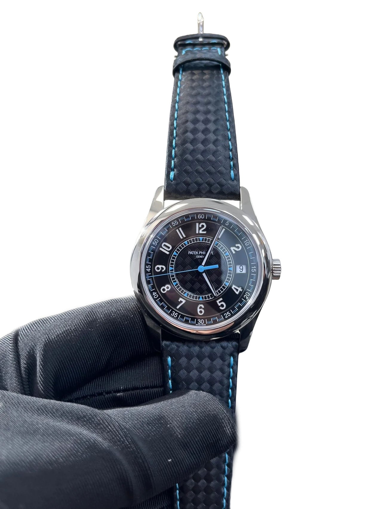 Patek Philippe Calatrava 40mm Blue Date Sweep Seconds (Ref# 6007G-011)