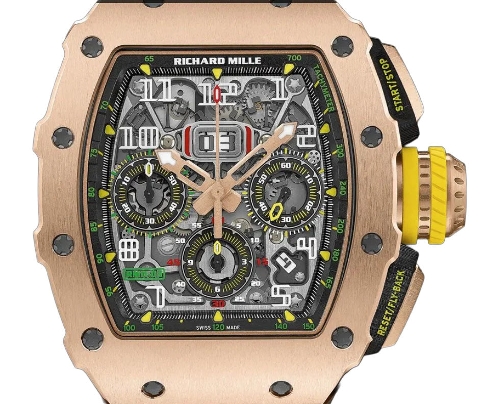 Richard Mille RM 011 11-03 Full Rose Gold Skeleton Dial