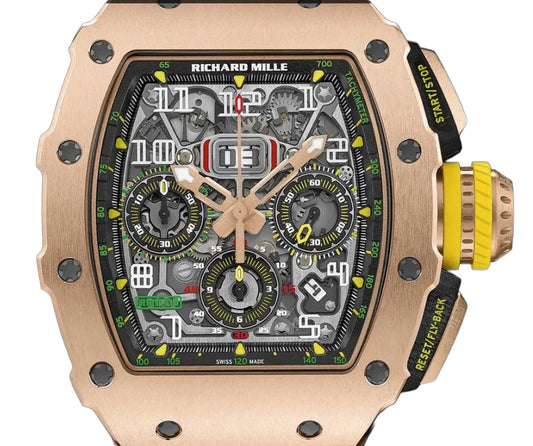 Richard Mille RM 011 11-03 Full Rose Gold Skeleton Dial