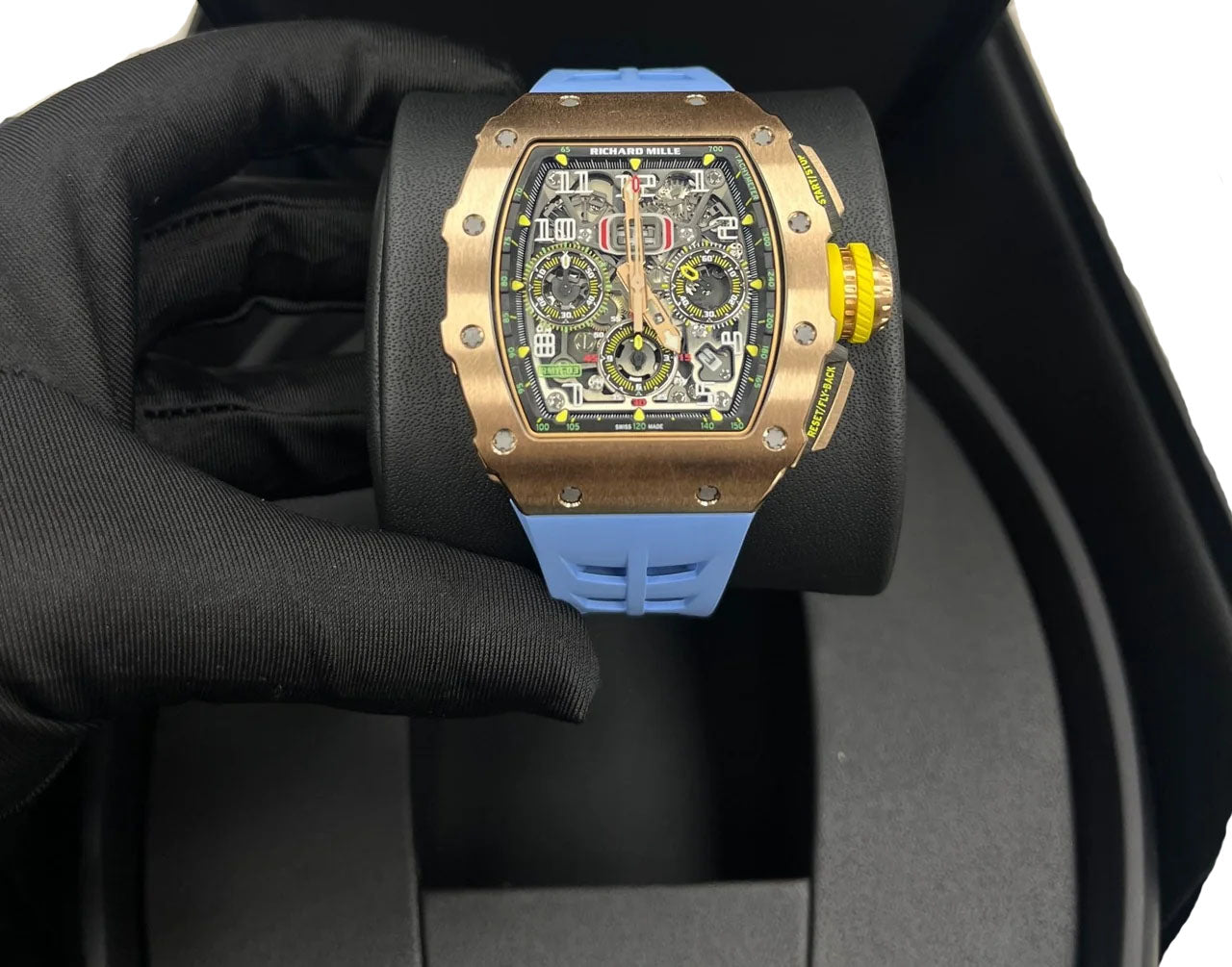 Richard Mille RM 011 11-03 Full Rose Gold Skeleton Dial