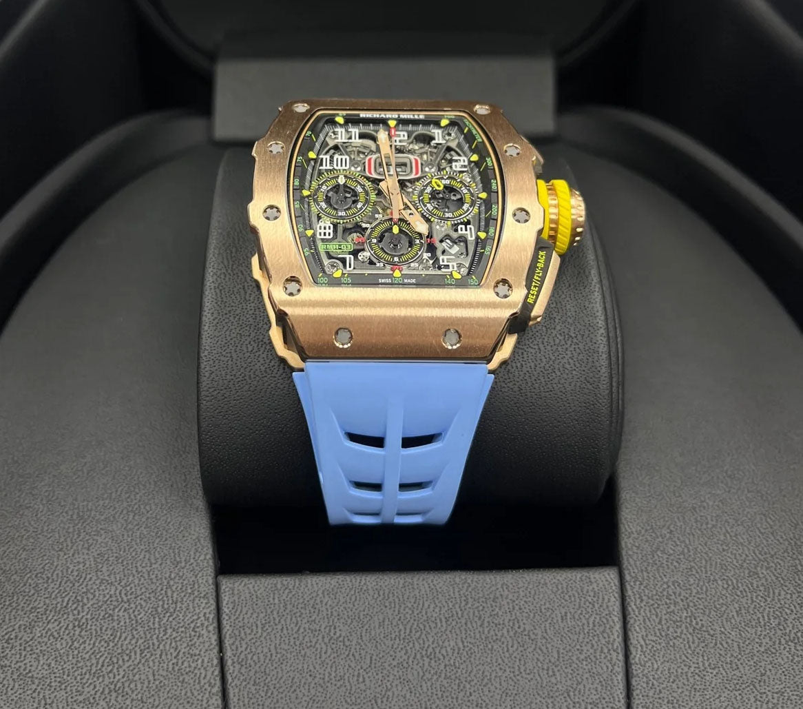 Richard Mille RM 011 11-03 Full Rose Gold Skeleton Dial