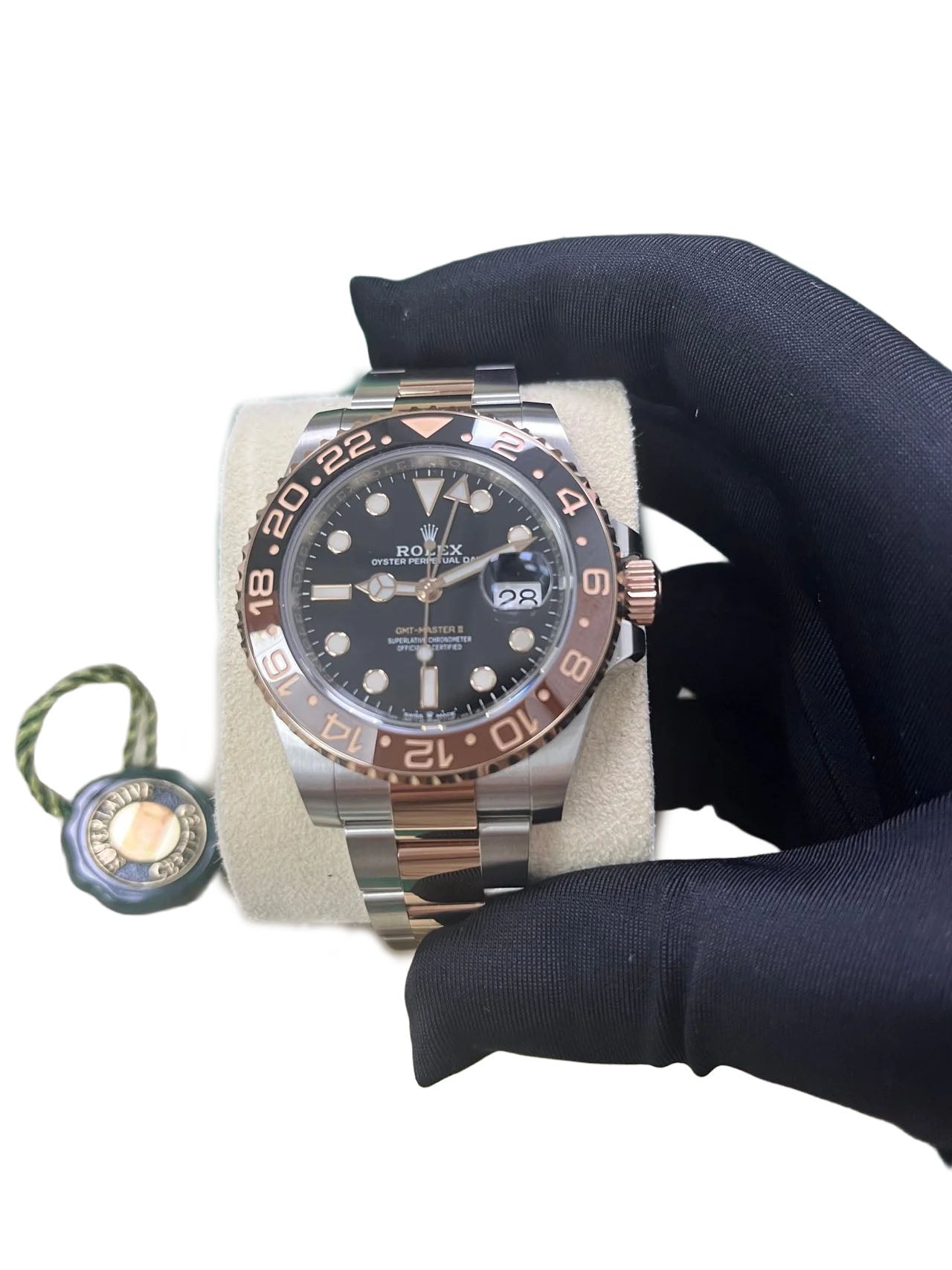 Rolex GMT-Master II Two-Tone Stainless Steel and Rose Gold - "The Rootbeer"- Black and Brown Bezel - Oyster Bracelet (Ref# 126711CHNR)