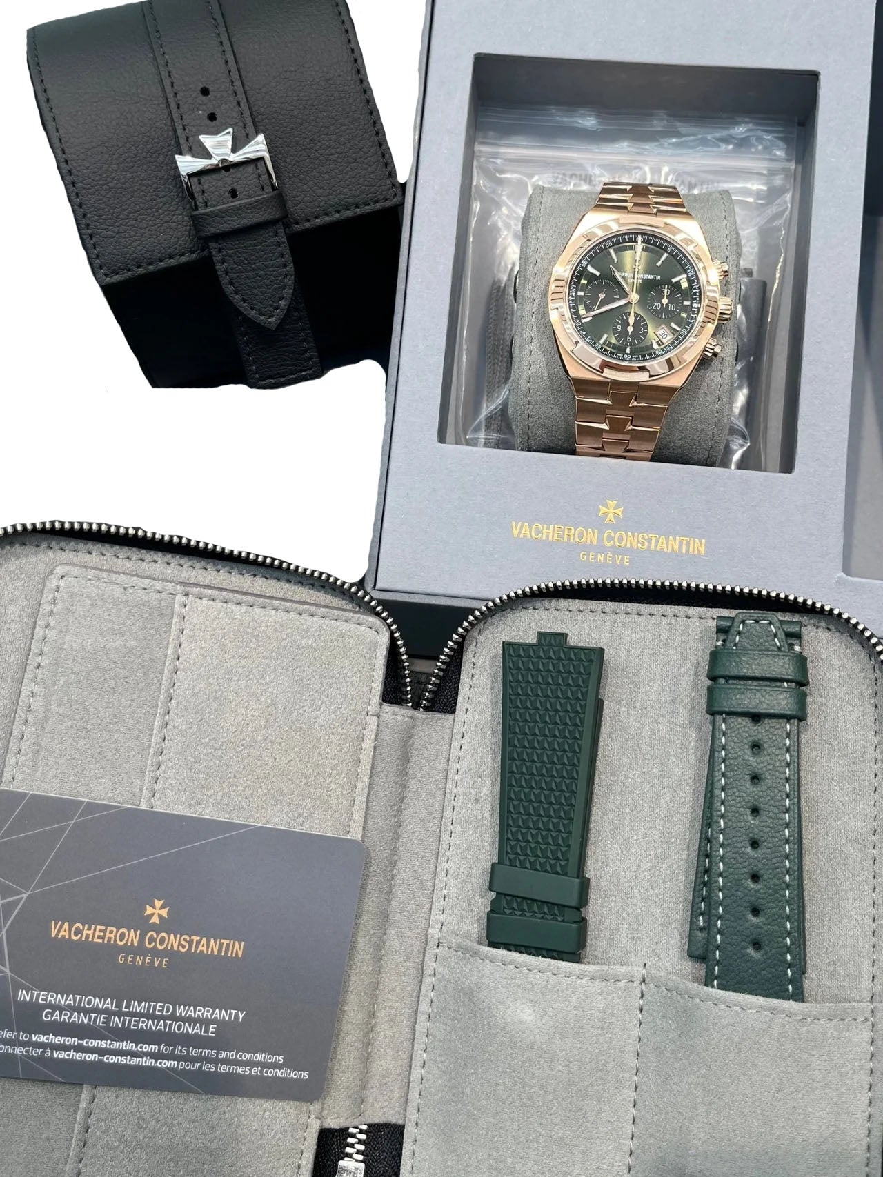 Vacheron Constantin Overseas Chronograph Rose Gold Green Dial 5520V/210R-B966