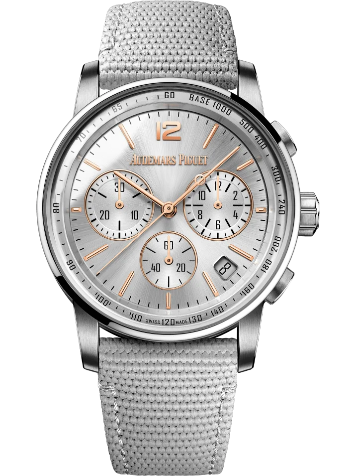 Audemars Piguet Code 11.59 Selfwinding Chronograph Two-Tone Sunburst Grey Men’s Watch 26393CR.OO.A008KB.01
