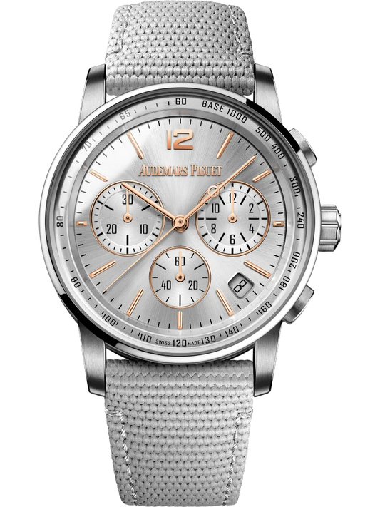 Audemars Piguet Code 11.59 Selfwinding Chronograph Two-Tone Sunburst Grey Men’s Watch 26393CR.OO.A008KB.01
