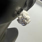 14k White Gold Diamond Bezel Pave Leaver Back Earrings