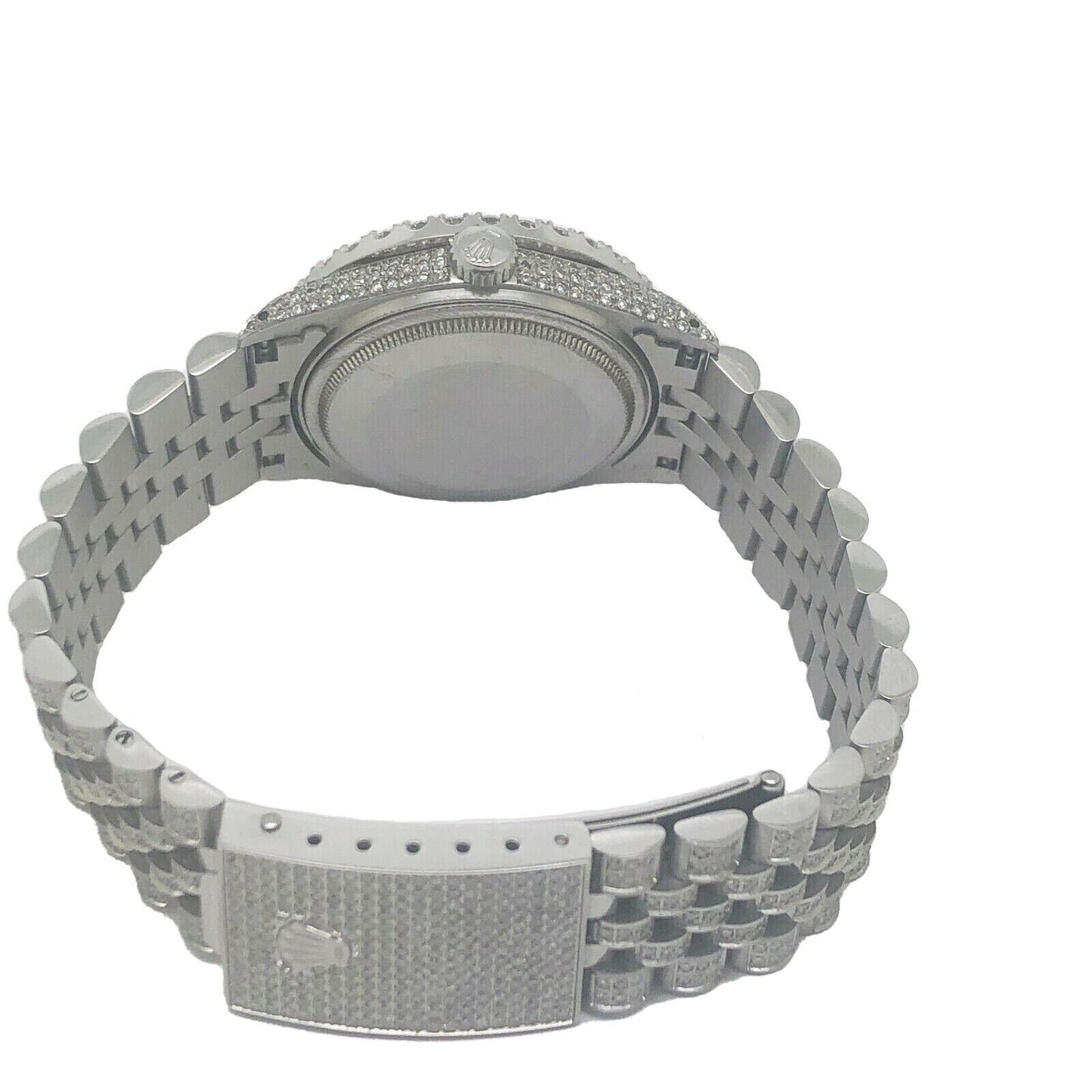 VVS 10 Pointers Bezel Rolex Datejust 36mm Roman Black Diamond Watch