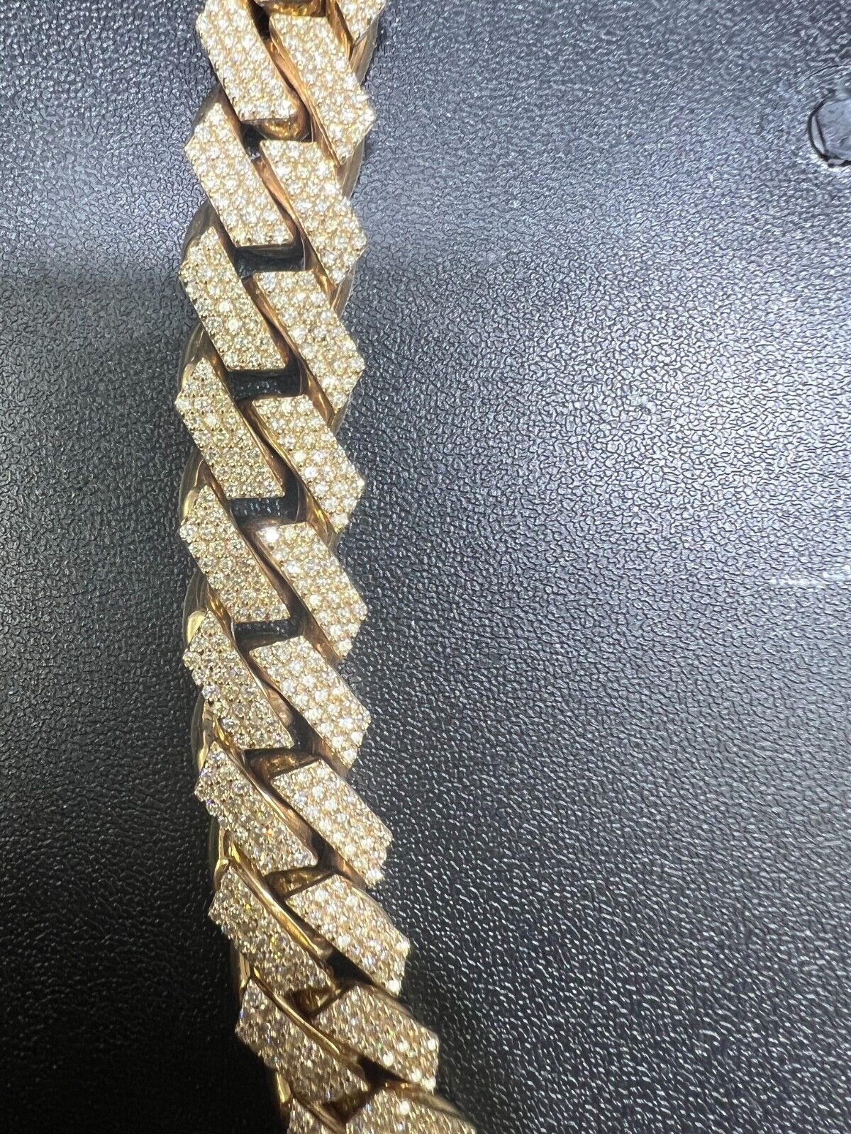 Cubin Link Diamond Necklace 16mm 22" 50 Carats