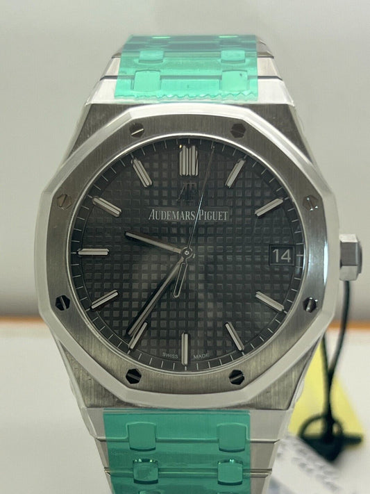 Audemars Piguet New AP Royal Oak Stainless Steel Grey Dial 41mm 15500ST