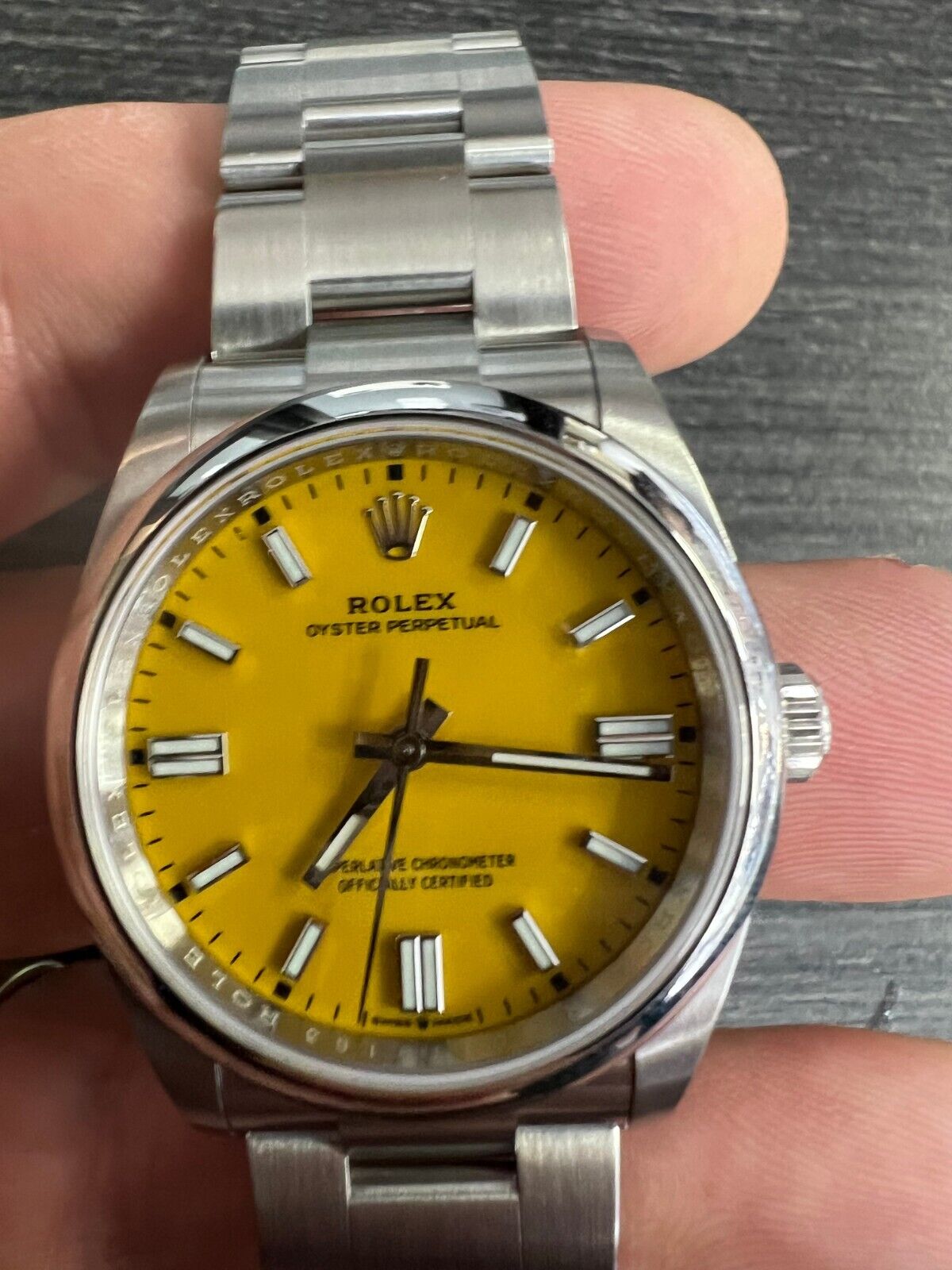 Rolex Oyster Perpetual 126000 Yellow 36mm Unisex Watch