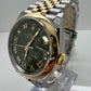 Rolex 18K Gold/SS Datejust 36mm Olive Green Diamond Watch 2022