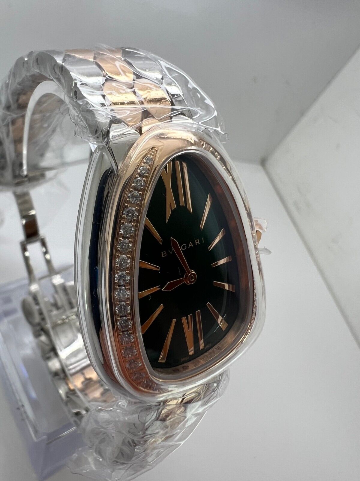Bvlgari Serpenti Green Diamond 18k Gold Two Tone Panther Watch