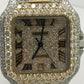 Cartier Santos Two Tone Custom Iced Out Bustdown Wrist Watch