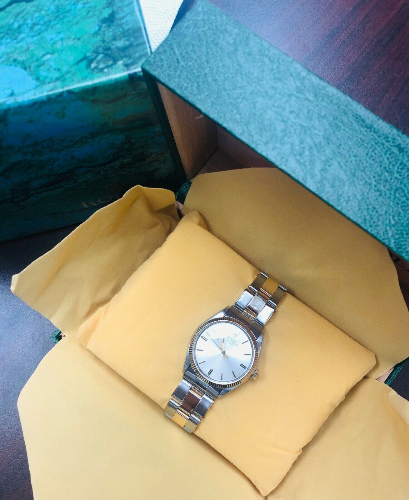 Rolex Air king 1960's 14k gold & Steel 34mm Watch