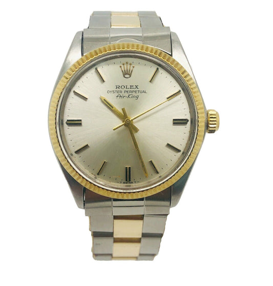 Rolex Air king 1960's 14k gold & Steel 34mm Watch